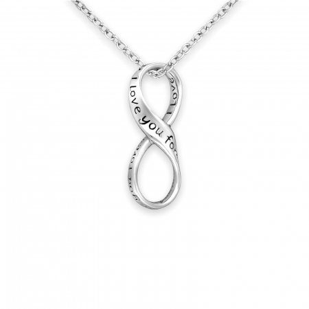 Silver pendant with infinity symbol