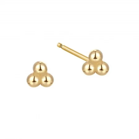 Ball earrings in gold-plated silver