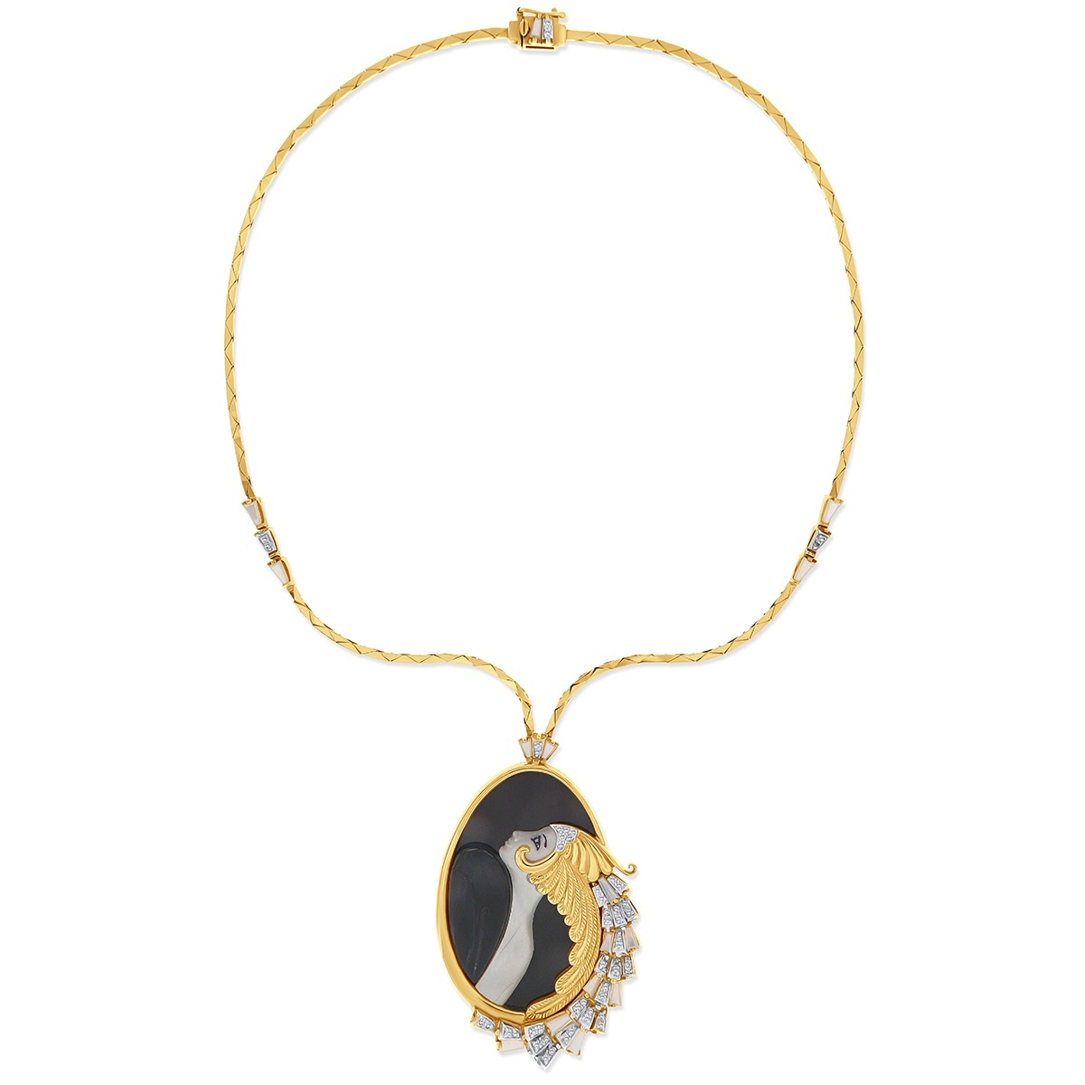 Erté gold necklace