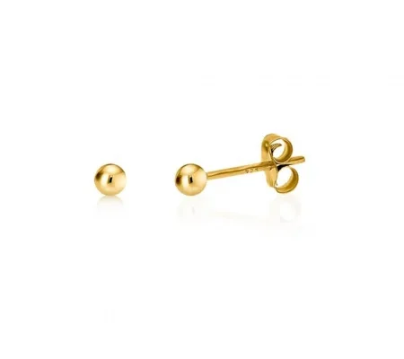 Gold plated silver stud earrings