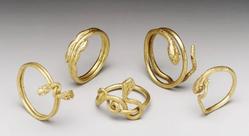 ancient Egyptian gold snake rings
