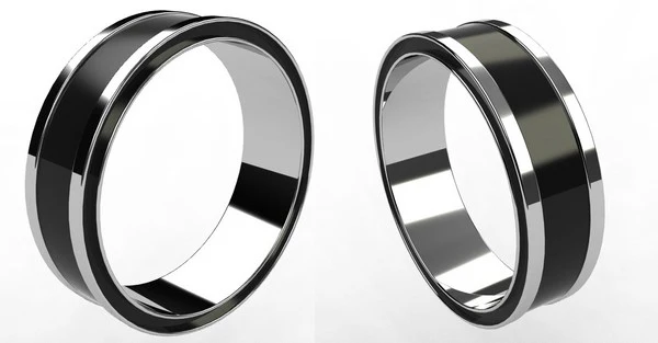 men's wedding ring in black gold
