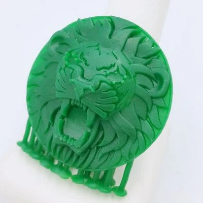 View of the wax model of the lion pendant