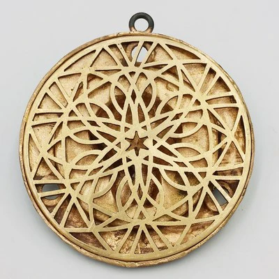 blank assembly of men's gold lion pendant