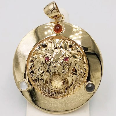 lion pendant in gold 100 grams for men
