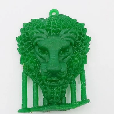 Wax model of our men's gold lion pendant necklace design