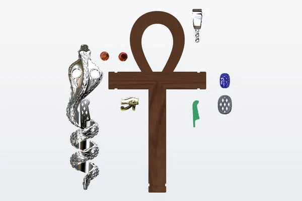 making pendants for Egyptian jewelry