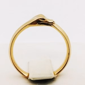 Egyptian Ouroboros Snake Ring in 18K Yellow Gold