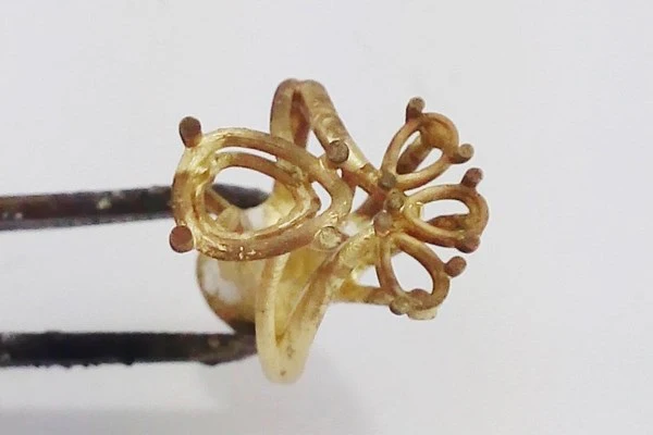 rough foundry yellow gold ring