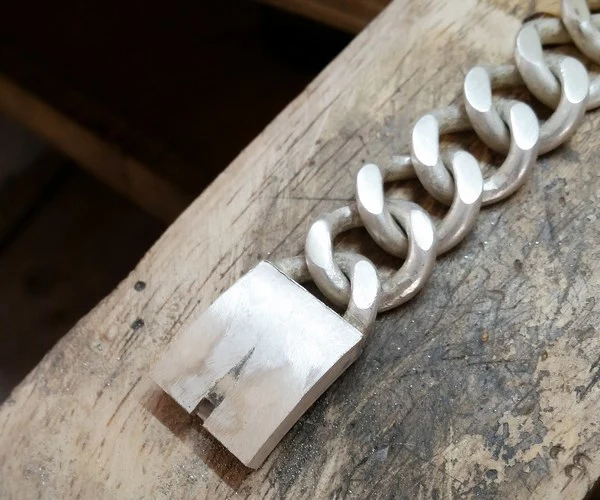 silver bracelet with feminine clasp