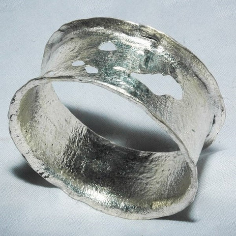 rigid bracelet in solid silver