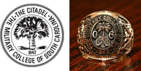 American signet ring in gold