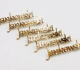 Creation of personalized 18k gold brooches